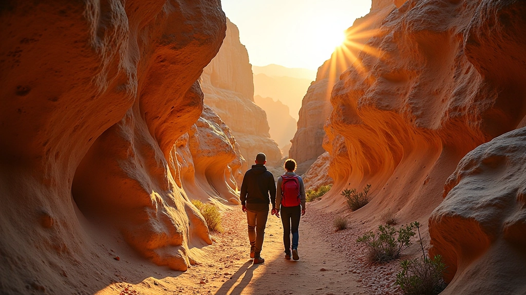 Rock formations showing dramatic differences between morning light, midday light, and golden hour sunset lighting